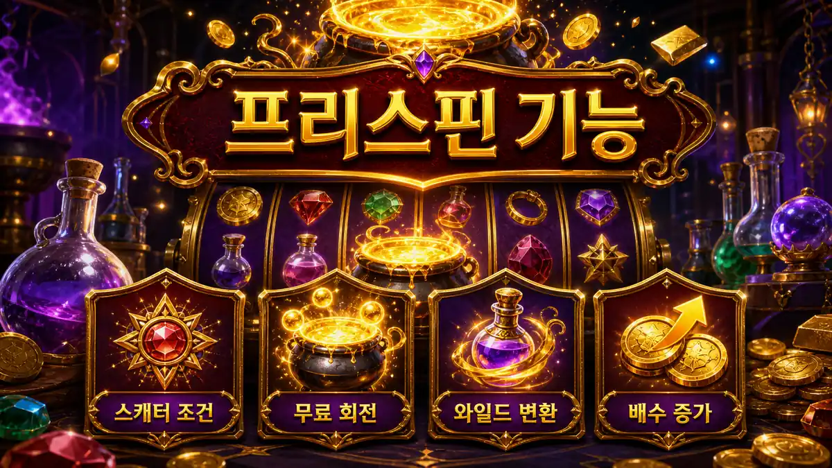 이 게임의 프리스핀과 와일드 변환 기능을 설명하는 본문 이미지