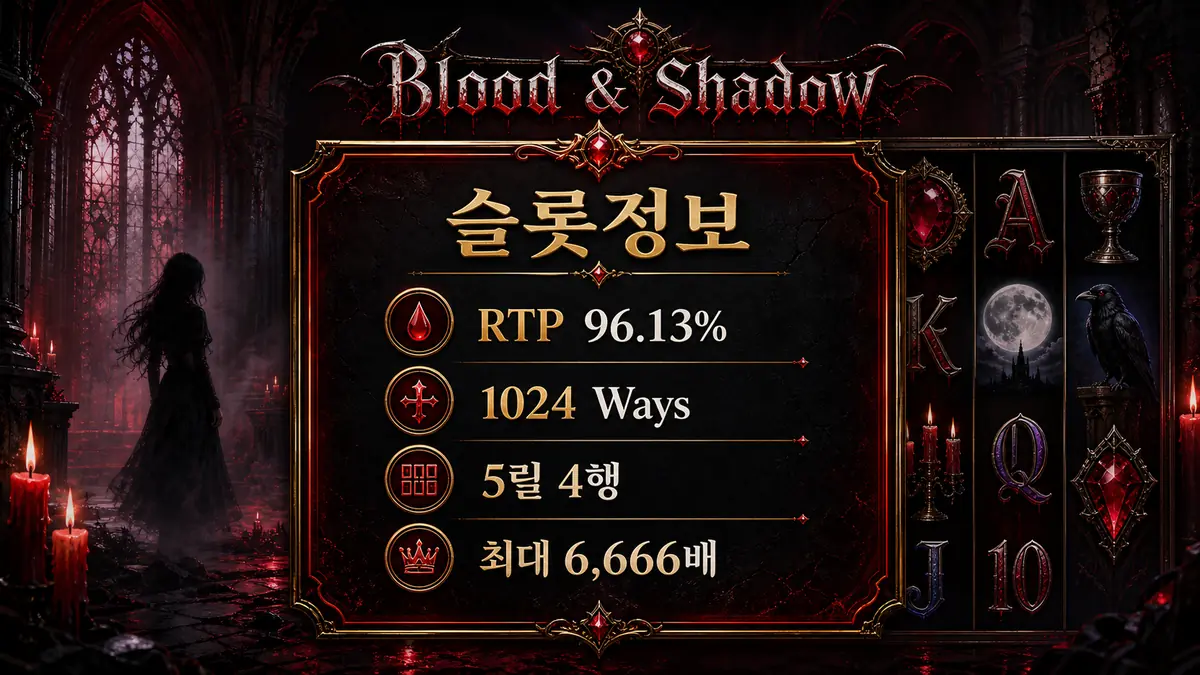 Blood & Shadow 슬롯정보 인포그래픽