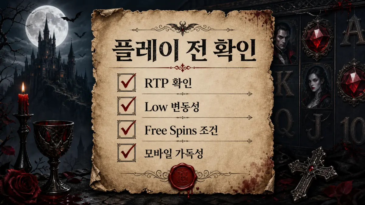 Blood Suckers 슬롯게임의 RTP Free Spins 모바일 확인사항 이미지