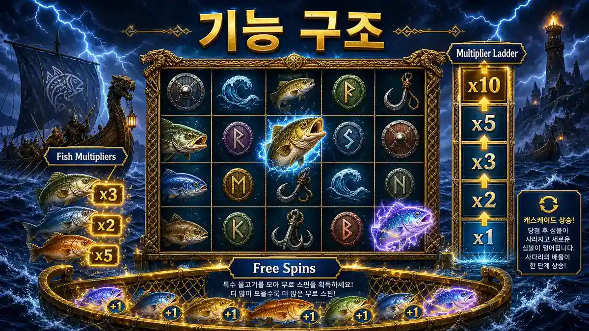 Cod of Thunder Dream Drop 피시 멀티플라이어와 프리스핀 구조를 설명하는 본문 이미지