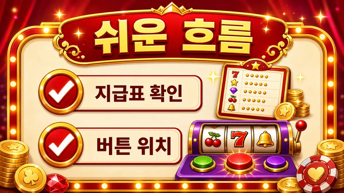 하바네로 슬롯게임의 쉬운 게임 흐름과 지급표 확인 기준을 설명하는 본문 이미지