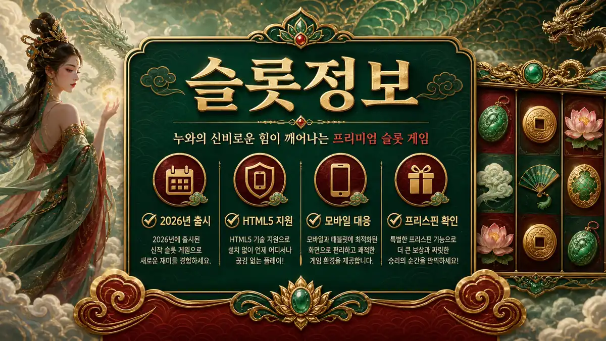 Nuwa Deluxe 슬롯게임의 출시 정보와 모바일 지원을 정리한 본문 이미지