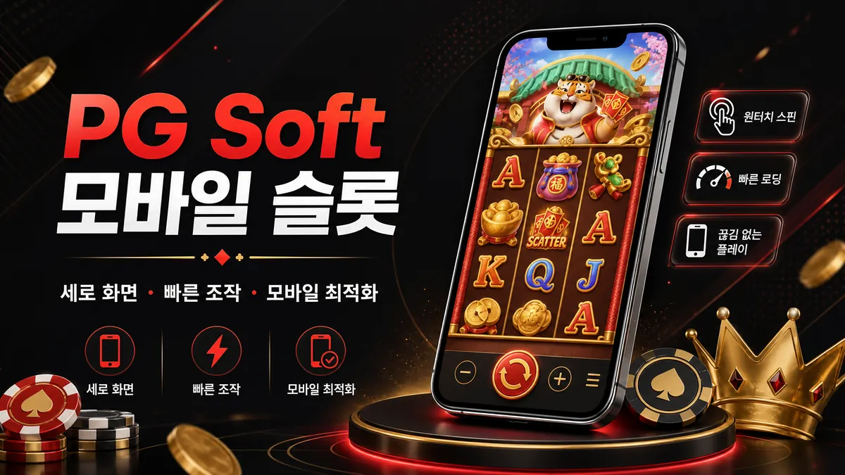 PG Soft 모바일 슬롯의 세로 화면과 빠른 조작 흐름을 설명하는 본문 이미지