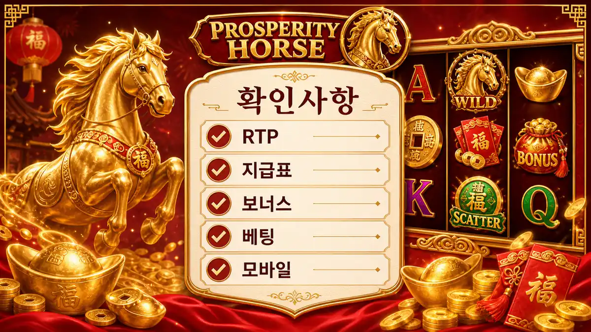 Prosperity Horse 슬롯게임 RTP 지급표 보너스 모바일 확인 이미지