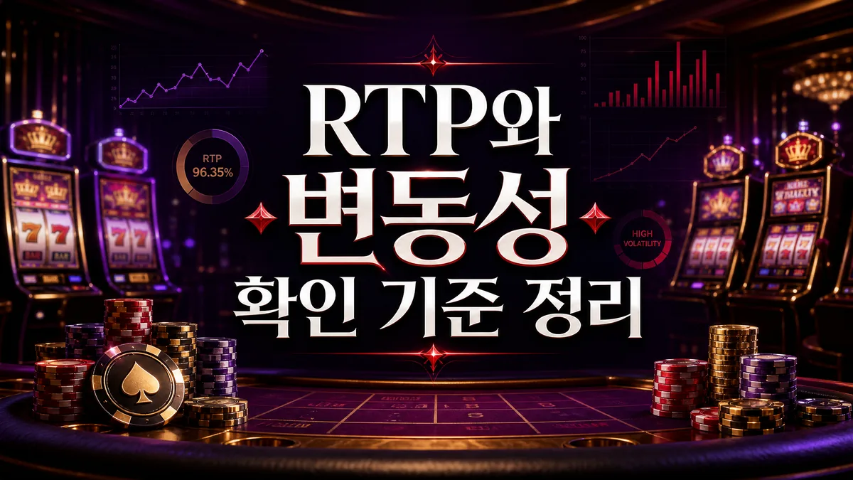 슬롯게임 RTP와 변동성 확인 기준 정리