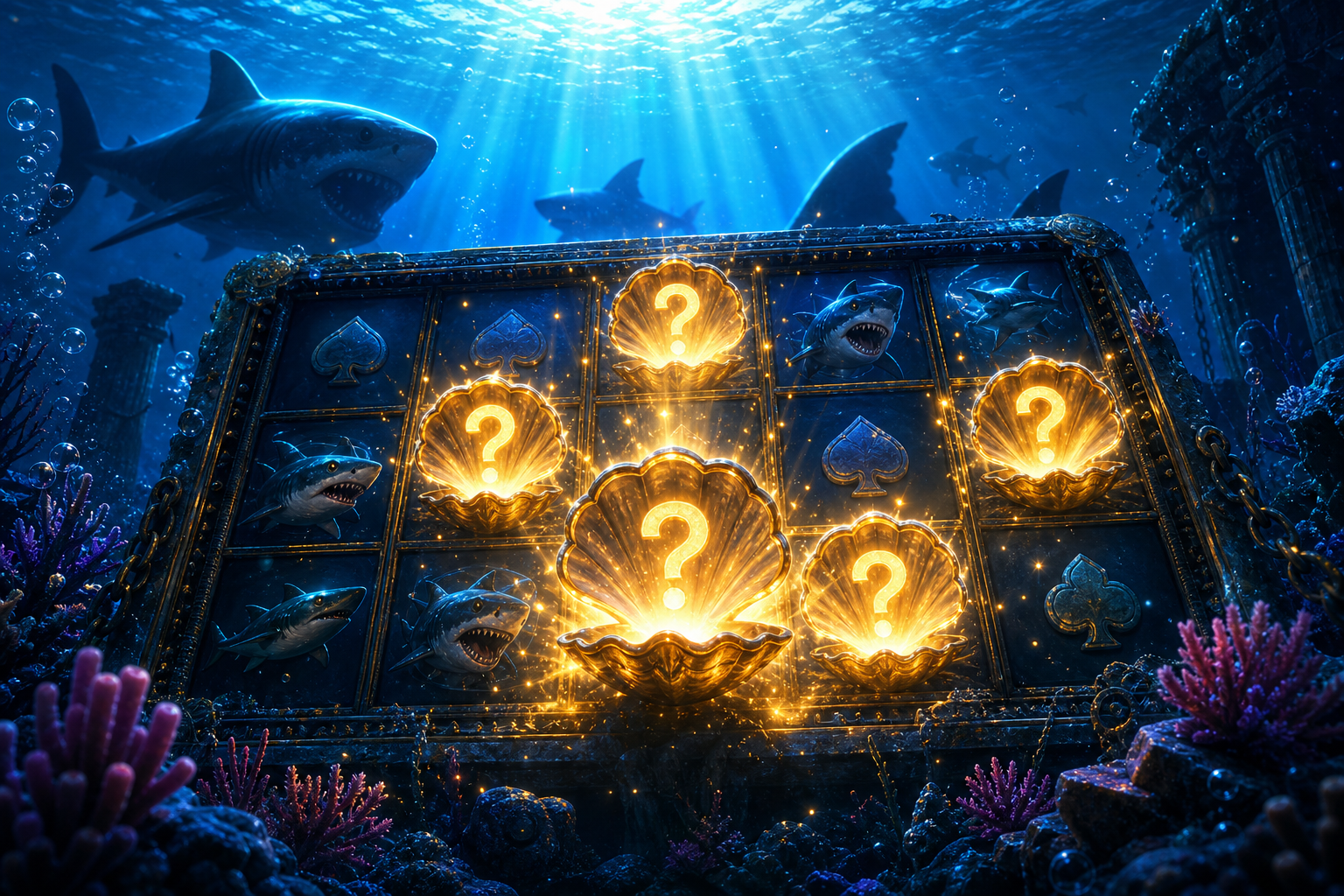 Razor Shark Jackpots 슬롯게임 미스터리 심볼과 잭팟 기능 설명 이미지