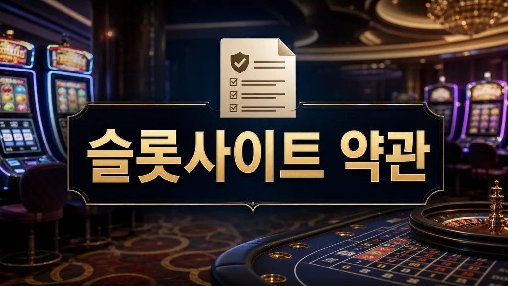 슬롯사이트 약관, 가입 전 꼭 봐야 할 7가지 기준