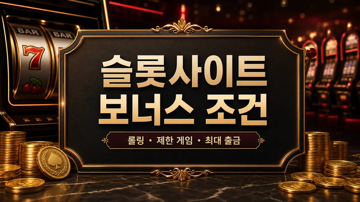 슬롯사이트 보너스 조건 대표이미지