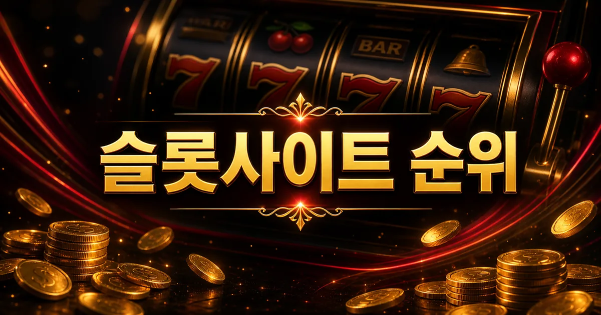 슬롯사이트 순위 기준을 보여주는 대표이미지