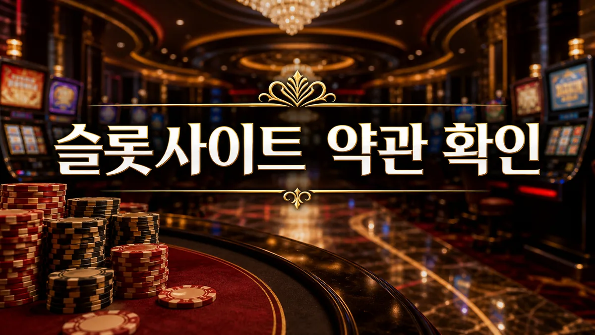 슬롯사이트 약관 확인법