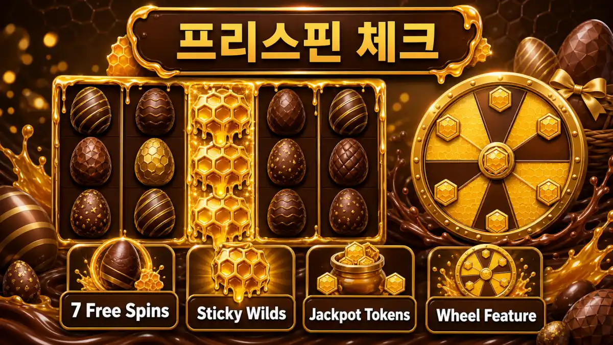Wild Swarm 3 Chocolate Eggs 슬롯게임의 프리스핀과 잭팟 토큰을 정리한 본문 이미지